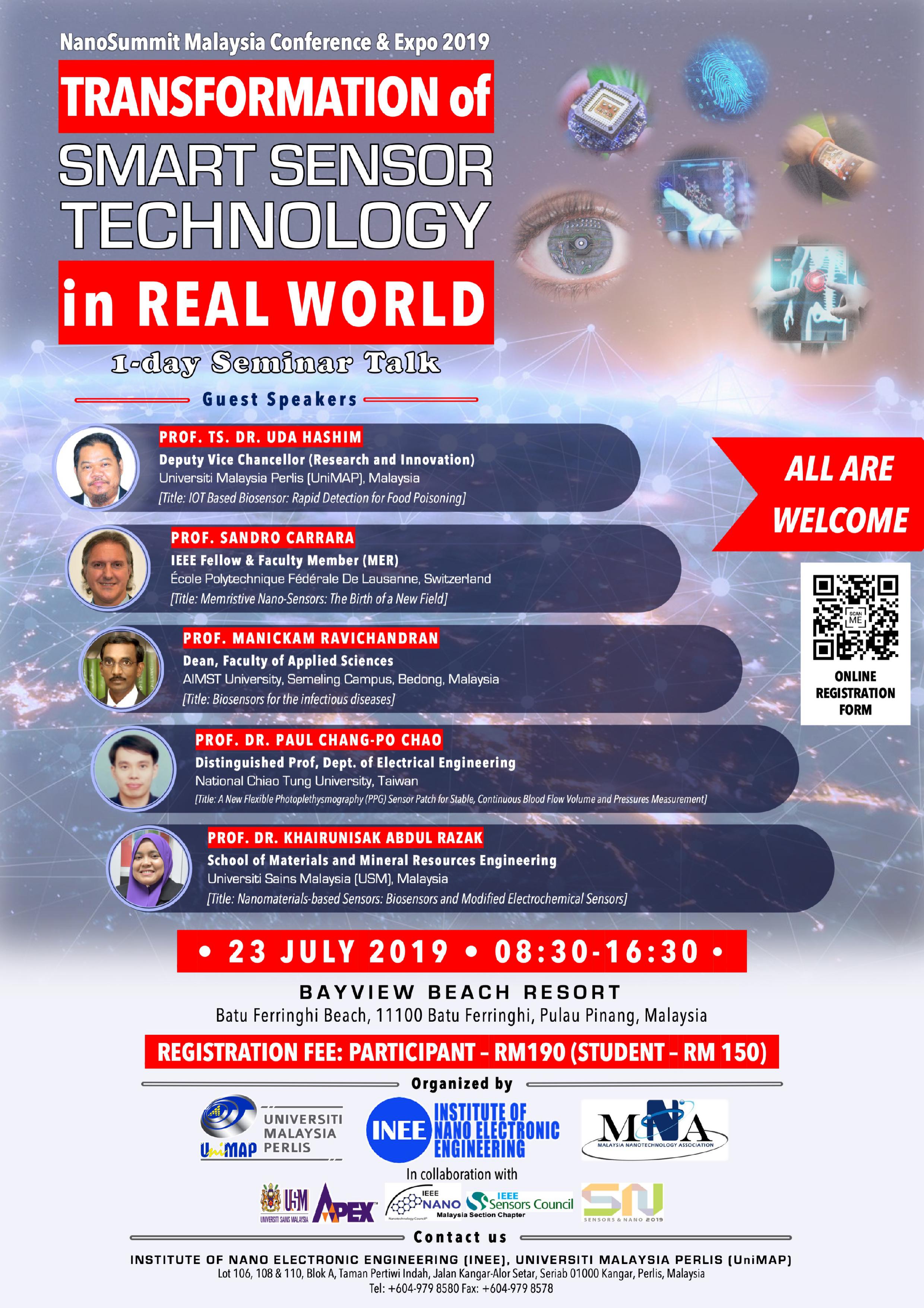 1-DAY SEMINAR TALK ON TRANSFORMATION OF SMART SENSOR TECHNOLOGY IN REAL WORLD