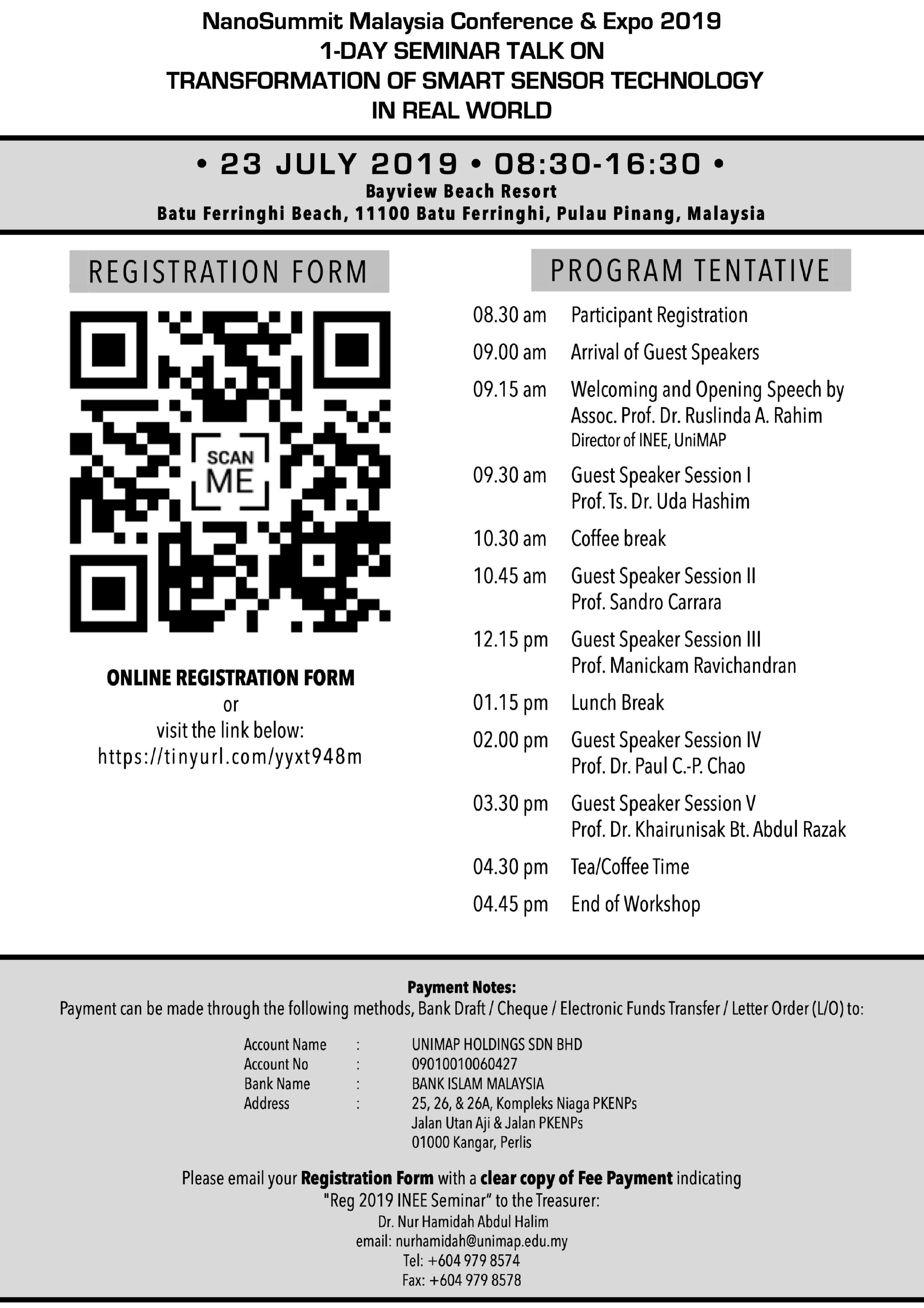 1-DAY SEMINAR TALK ON TRANSFORMATION OF SMART SENSOR TECHNOLOGY IN REAL WORLD