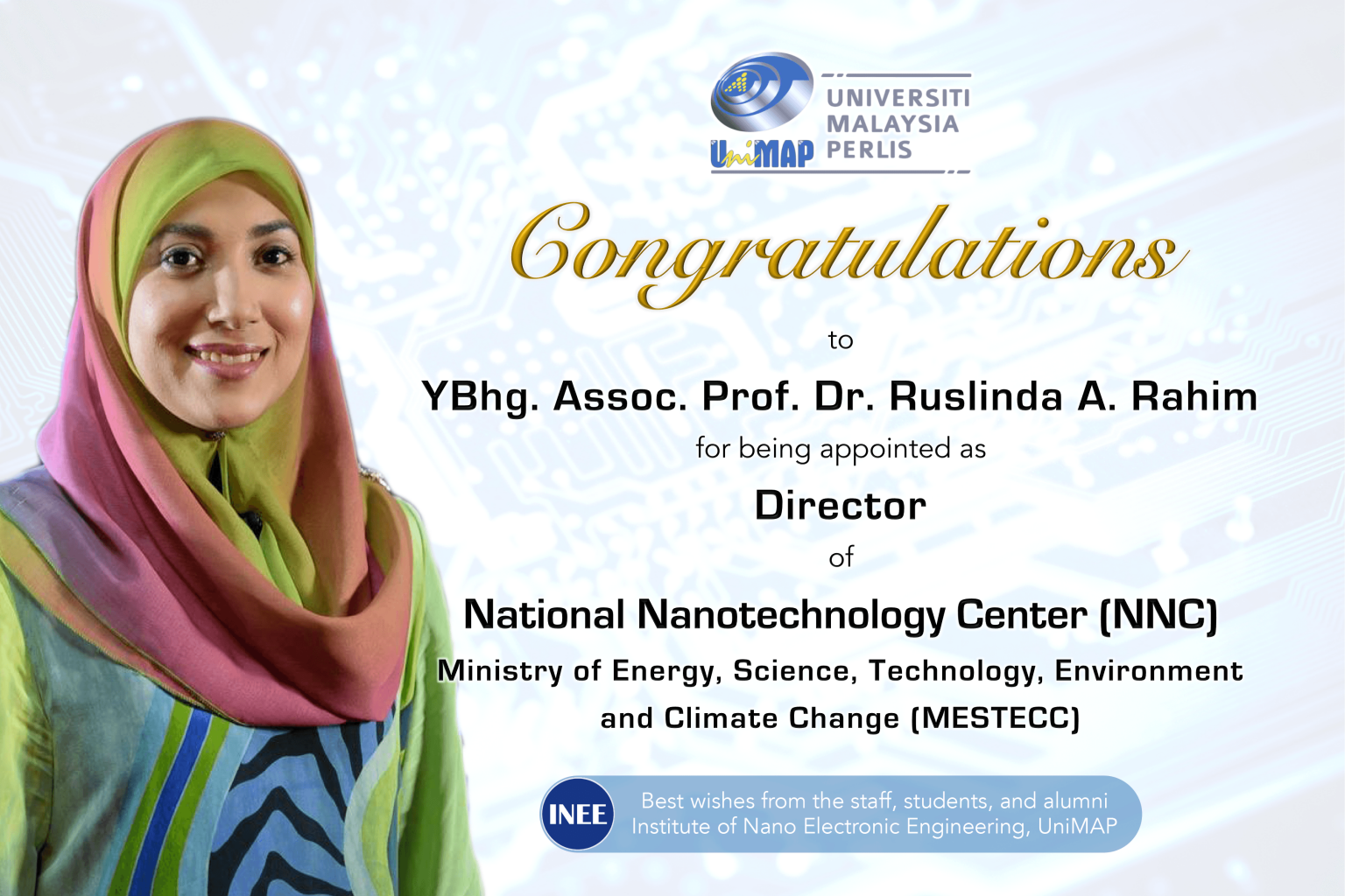 Assoc. Prof. Dr. Ruslinda Appointed as New Director of NNC Institute