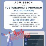 Postgraduate Program offered at Institute of Nano Electronic Engineering