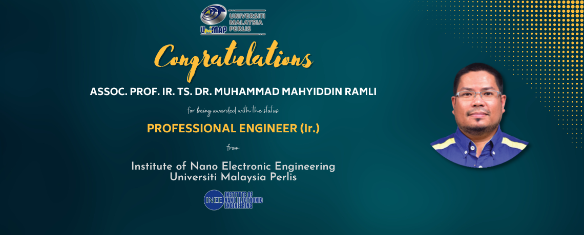 Congratulations to Assoc. Prof. Ir. Ts. Dr. Muhammad Mahyiddin Ramli