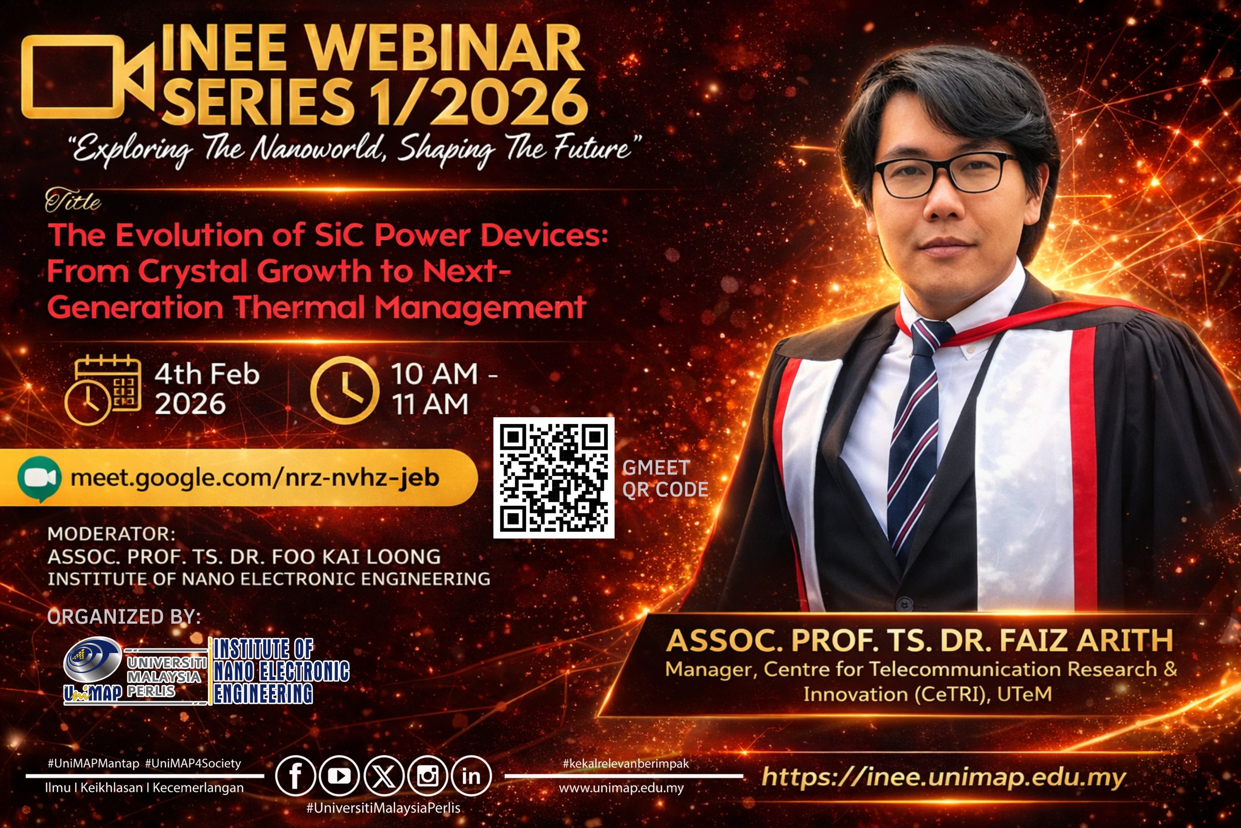 INEE WEBINAR SIRI 1/2026 : THE EVOLUTION OF SIC POWER DEVICES: FROM CRYSTAL GROWTH TO NEXT-GENERATION THERMAL MANAGEMENT