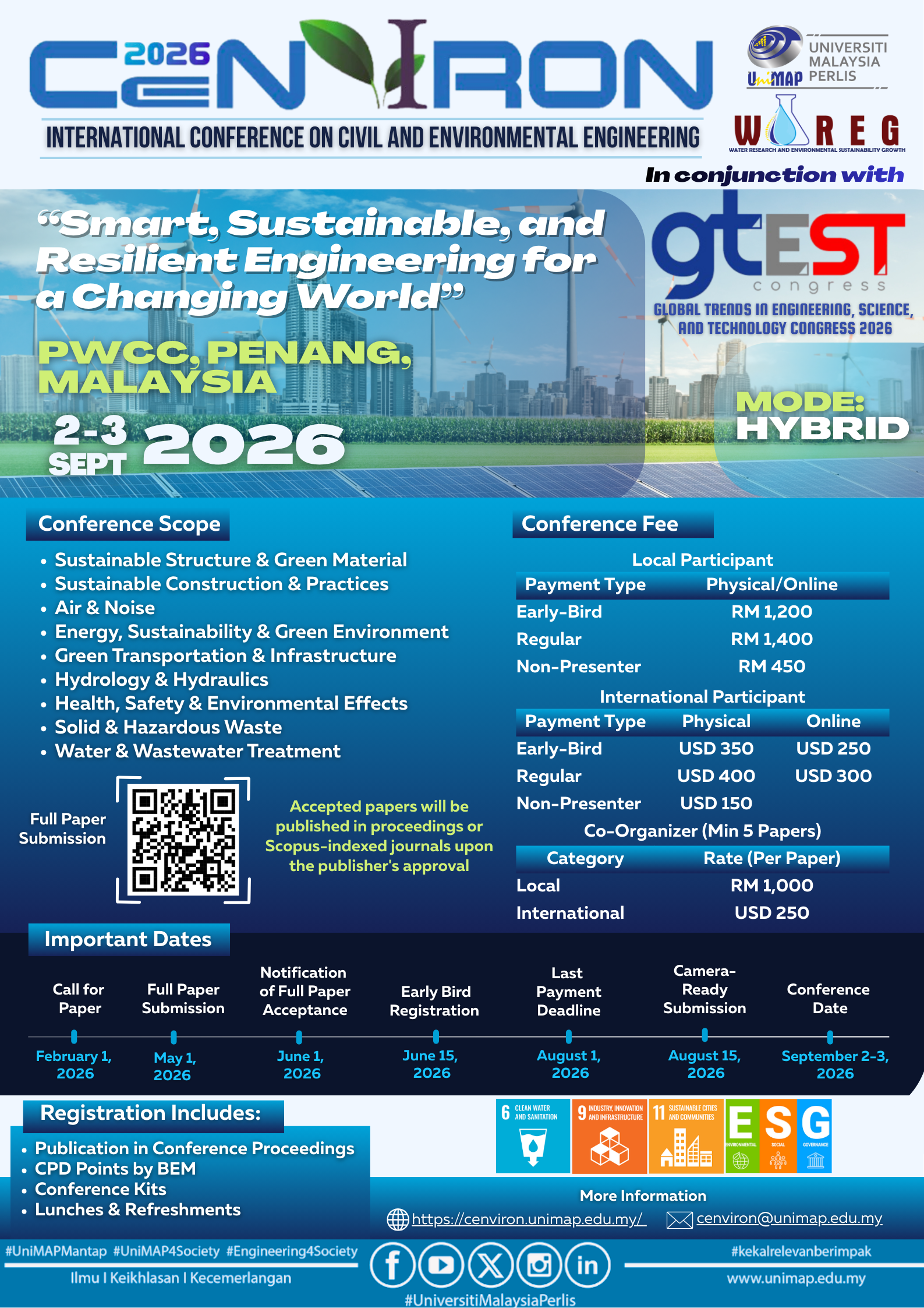 9th International Conference on Civil and Environmental Engineering 2026 (CENVIRON 2026)