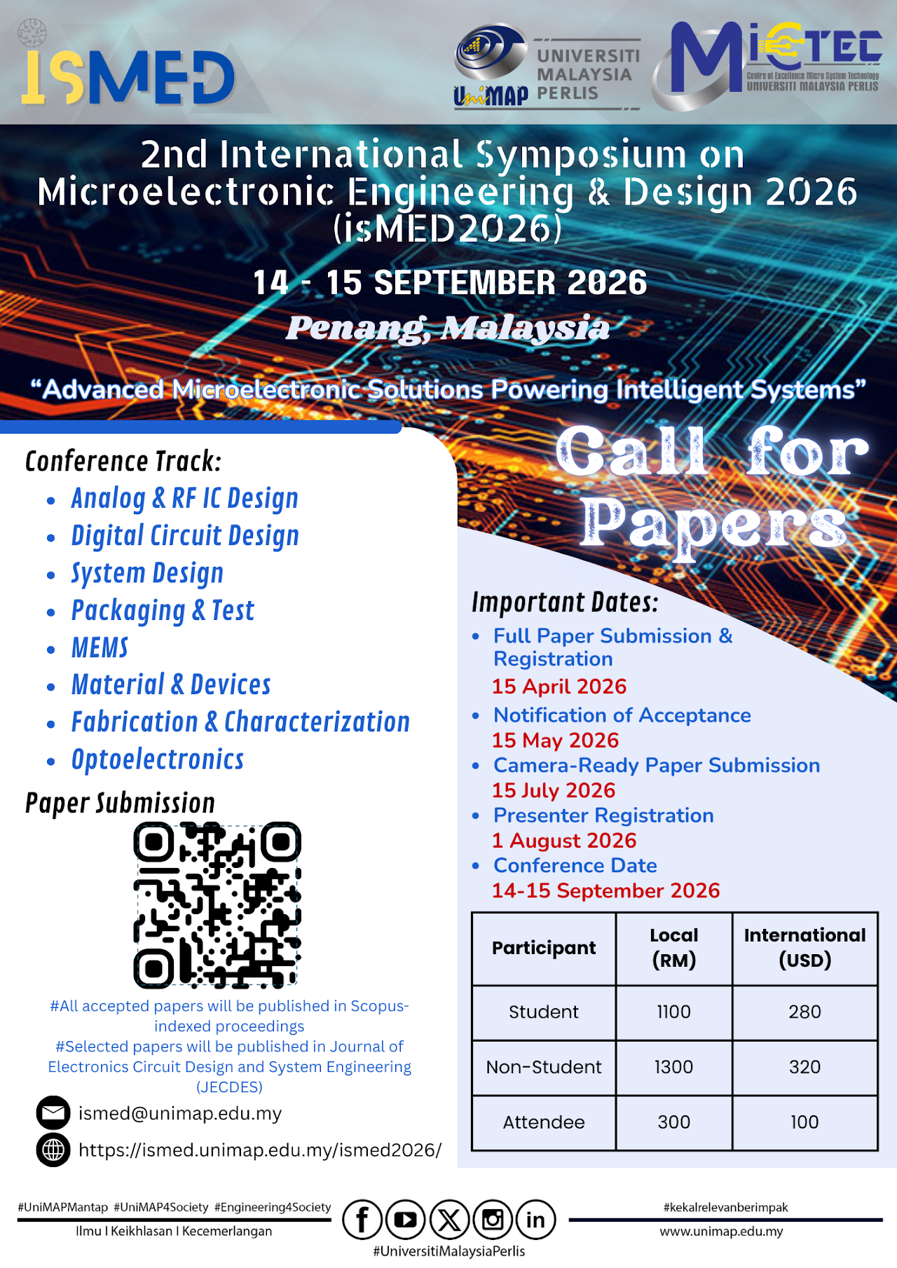 2nd International Symposium on Microelectronic Engineering &amp; Design (isMED) 2026